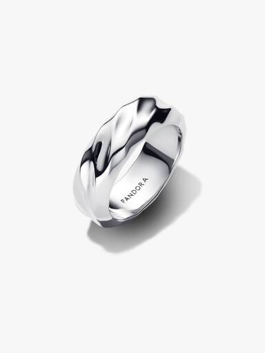 Geribbelde Brede Band Ring
