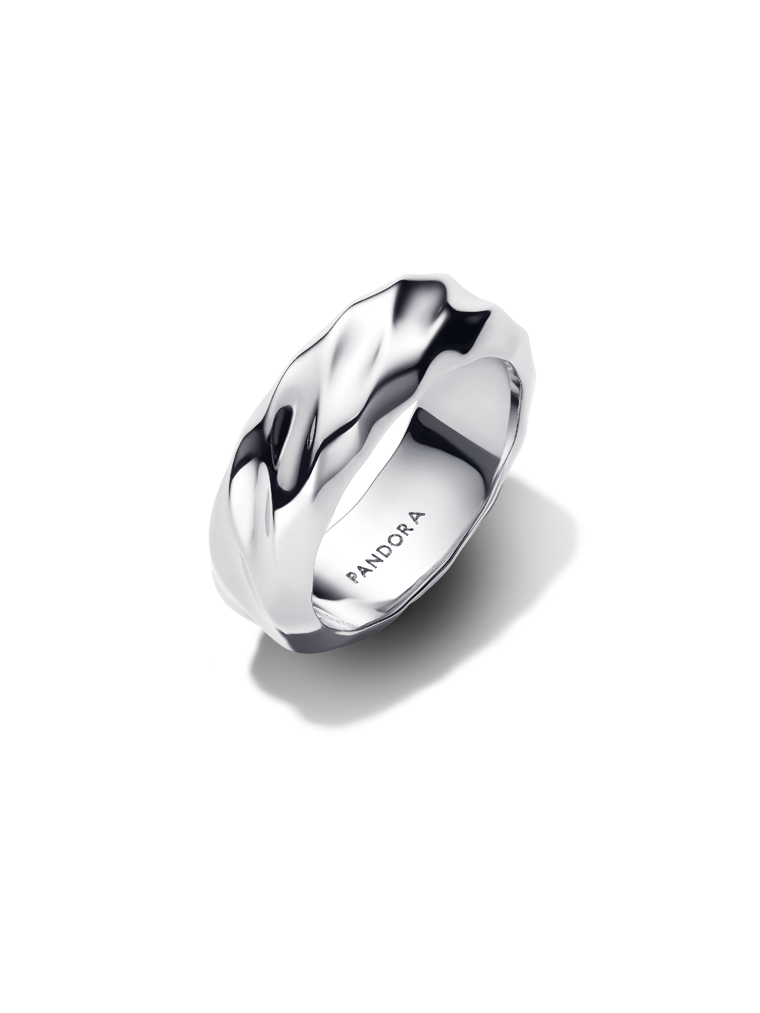 Geribbelde Brede Band Ring