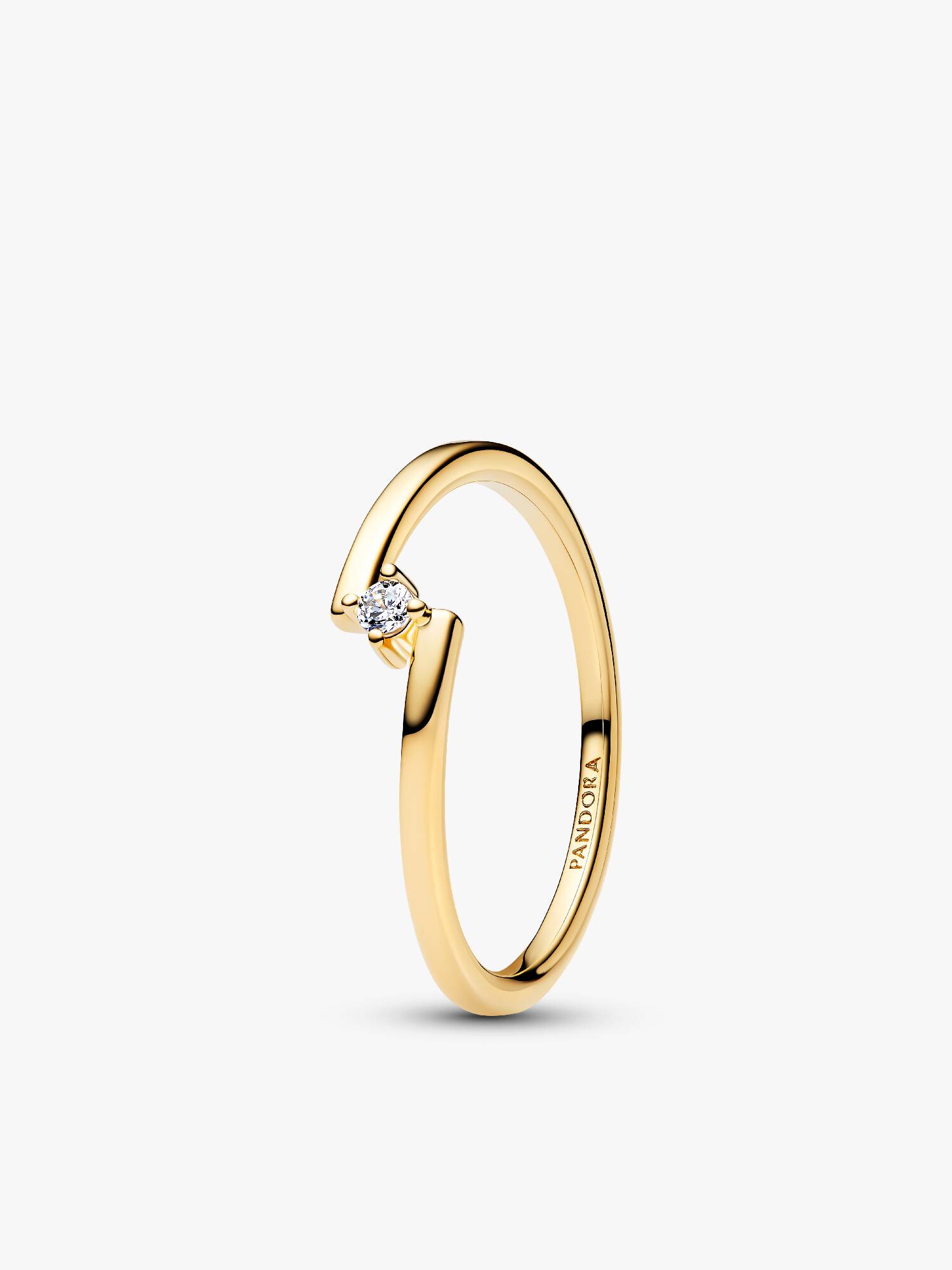 Gespleten Solitaire Ring