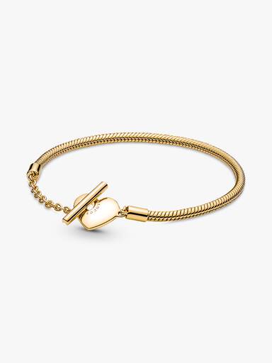 Pandora Moments Hart T-Balk Snake Chain Armband
