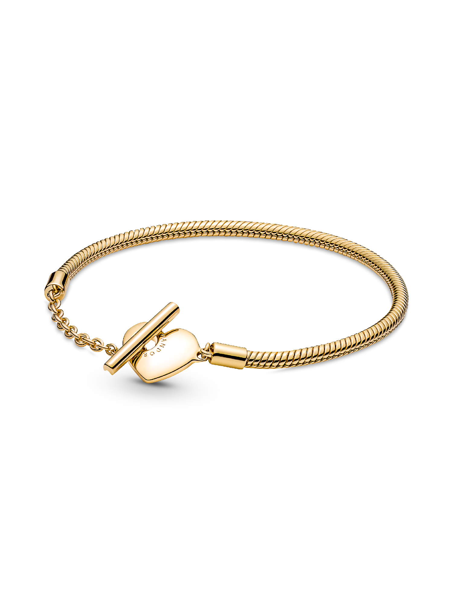 Pandora Moments Hart T-Balk Snake Chain Armband