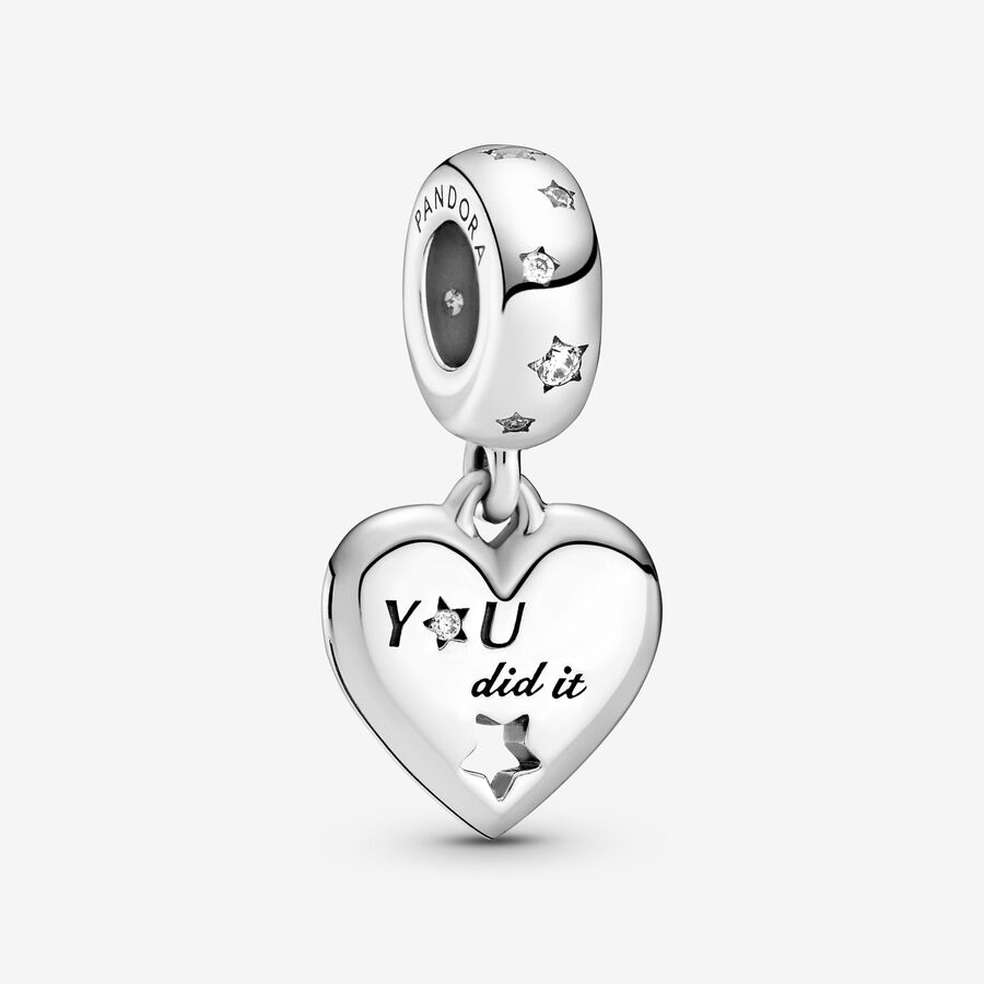 Congratulations Heart & Stars Dangle Charm image number 0