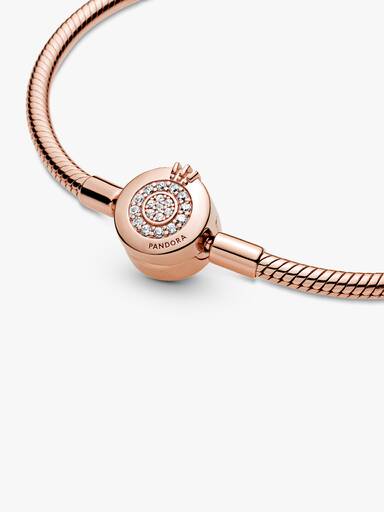 Pandora Moments Sprankelende Crown O Snake Chain Armband