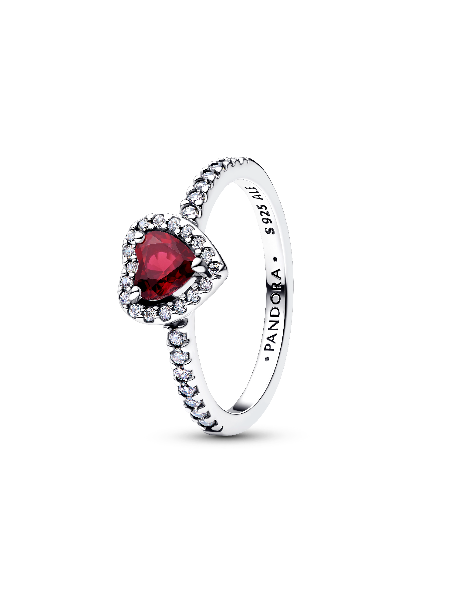 Verhoogde Fuchsia Roos Hart Ring