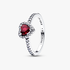 Verhoogde Fuchsia Roos Hart Ring Verhoogde Fuchsia Roos Hart Ring