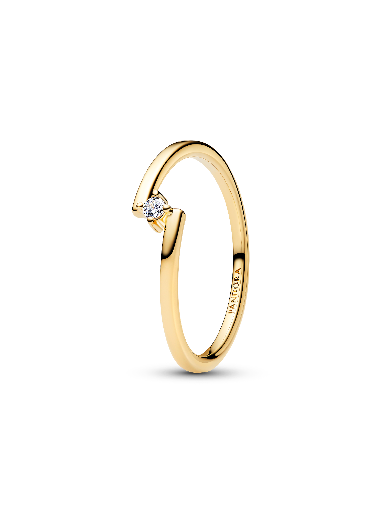 Gespleten Solitaire Ring