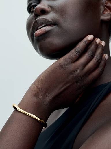Organisch Gevormde Open Bangle