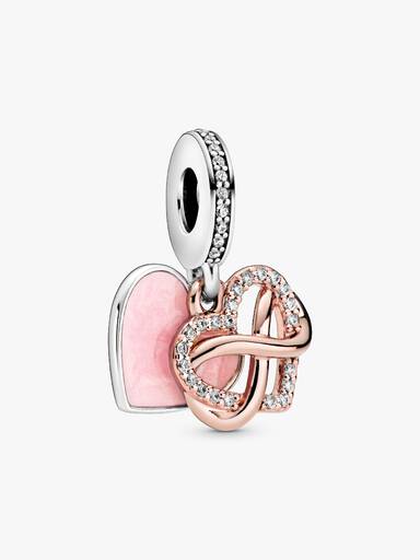Sprankelende Infinity Hart Hangende Bedel