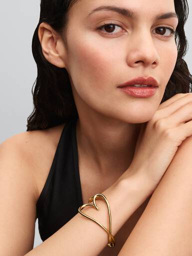 Organisch Gevormde Hart Bangle