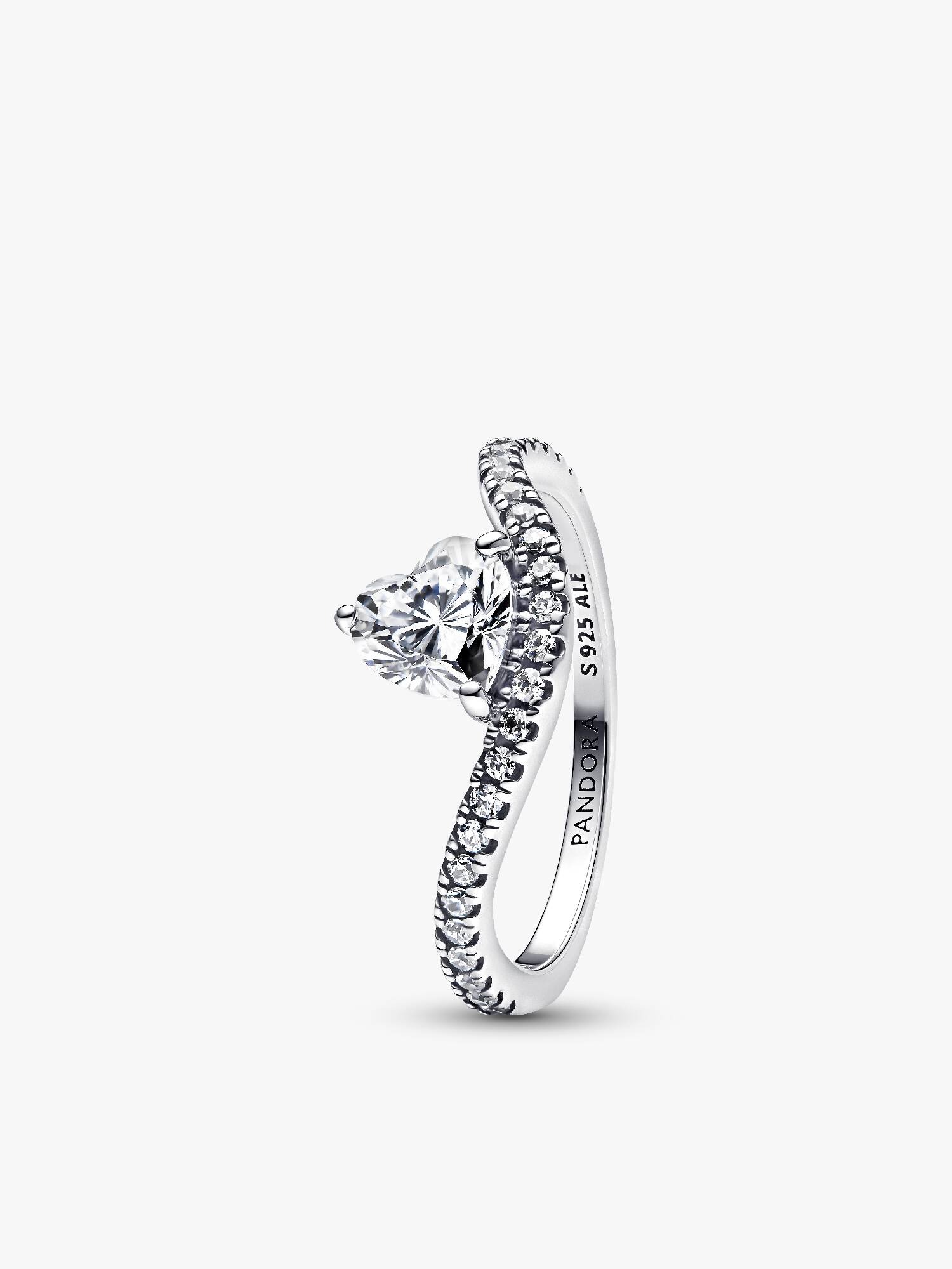 Golvend Pavé Hart Ring