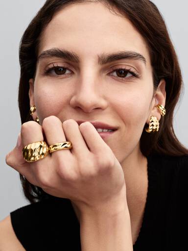Geribbelde Brede Band Ring