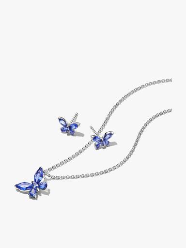 Sieradenset Blauwe vlinder