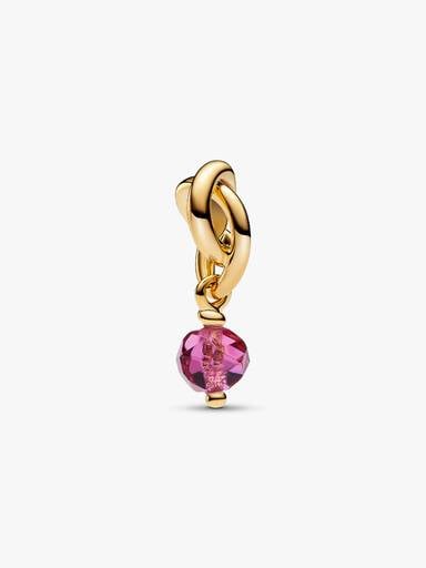 Facetgeslepen Roze Oneindigheidscirkel Hangende Bedel