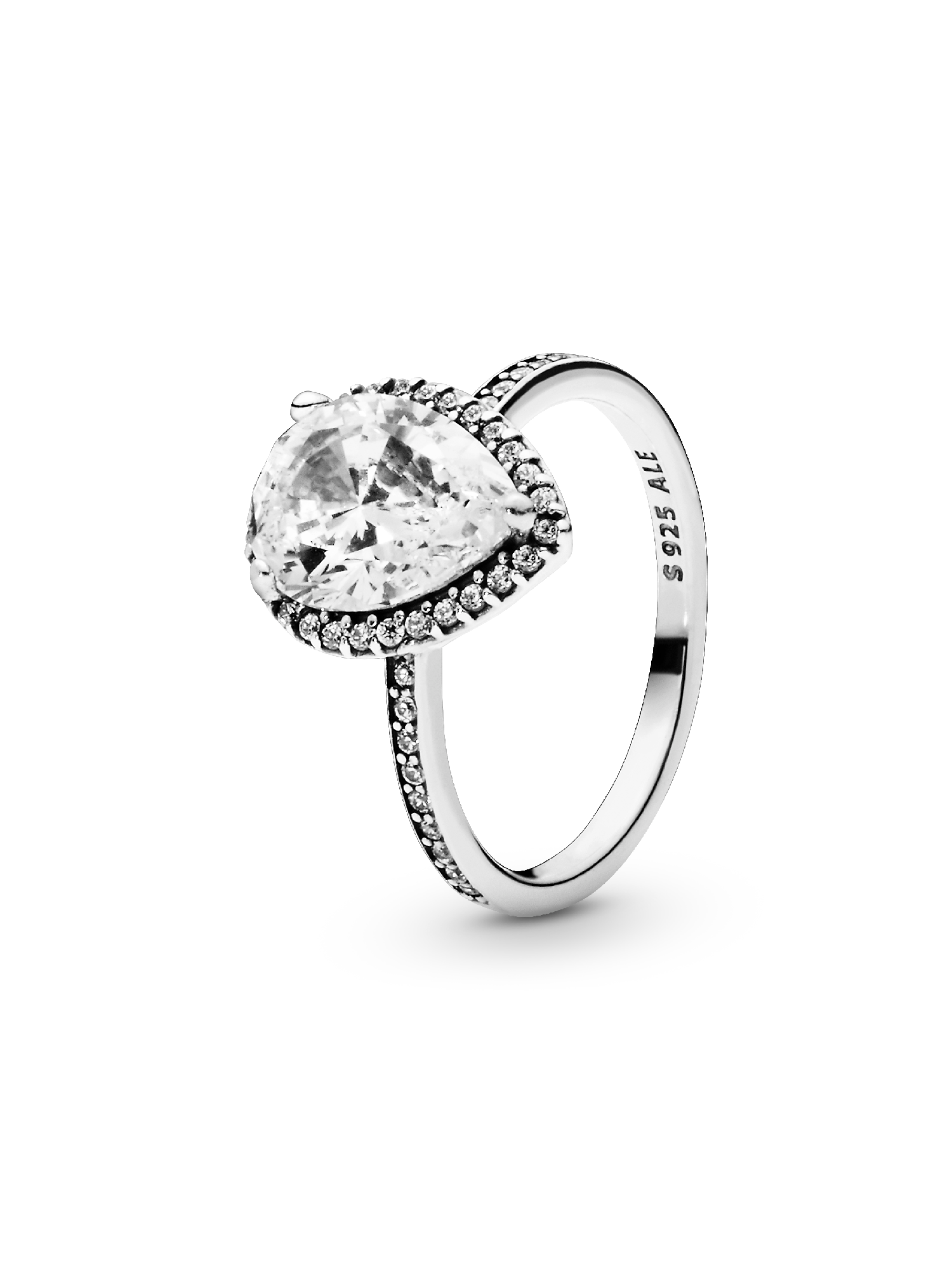 Sprankelende Traan Stralenkrans Ring