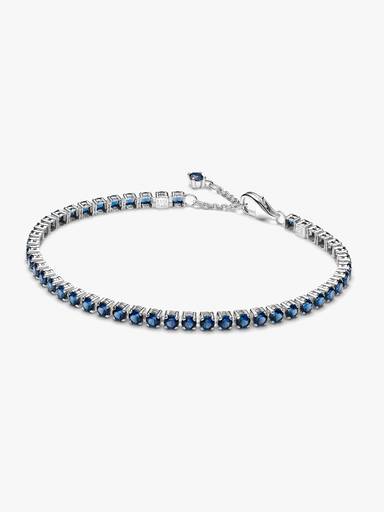 Sprankelende blauwe tennisarmband