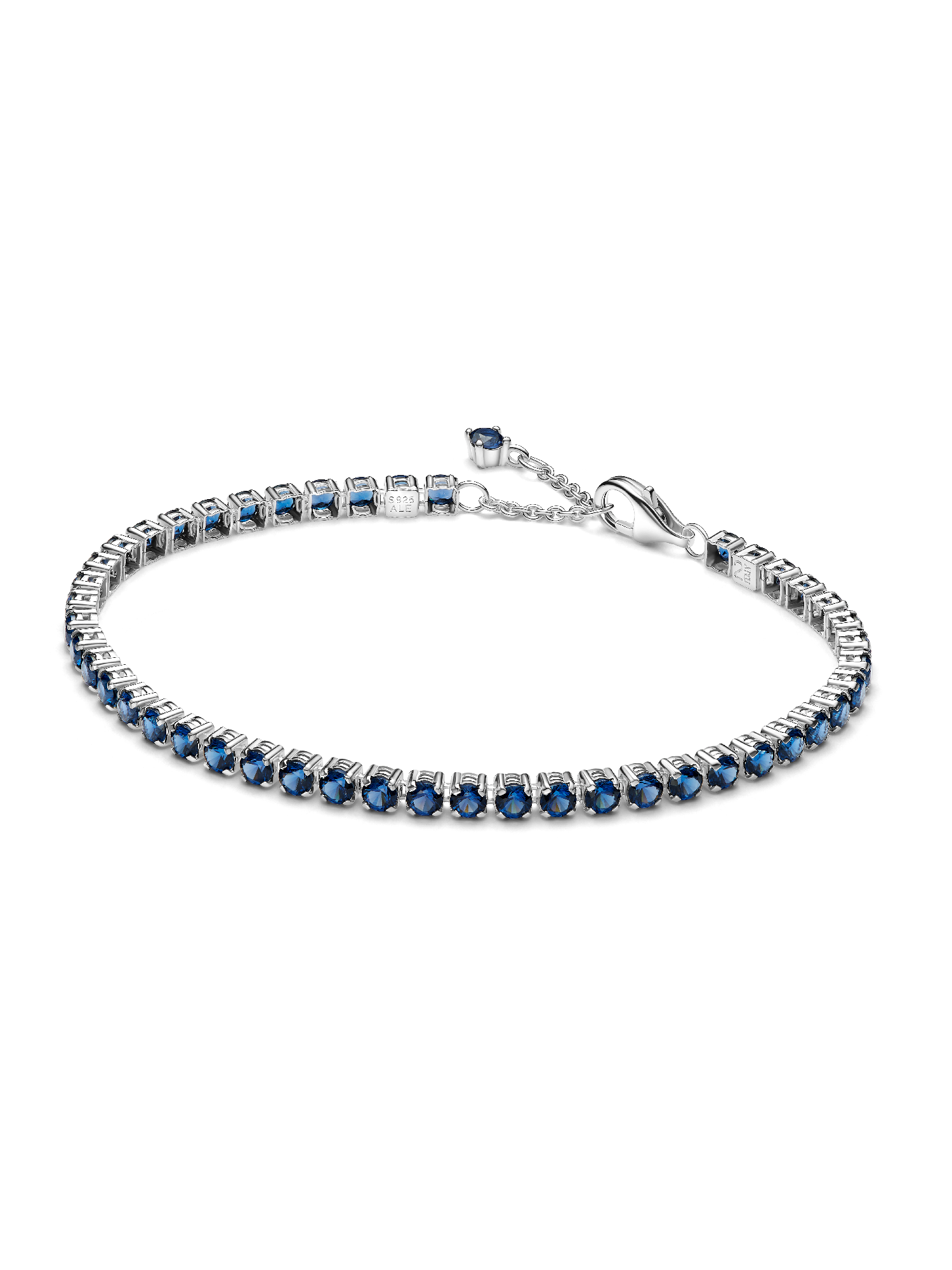 Sprankelende blauwe tennisarmband
