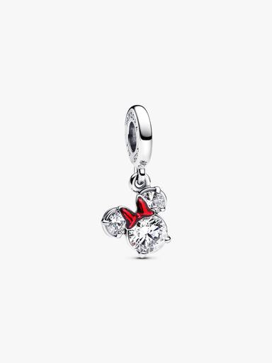 Dubbele hangende bedel met silhouet van Disney's Minnie Mouse