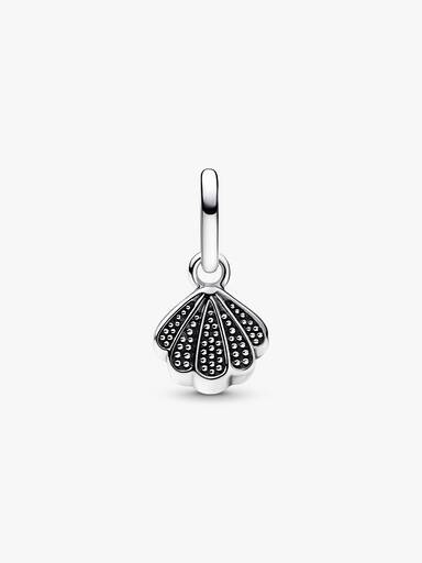 Sprankelende schelp mini hangende bedel