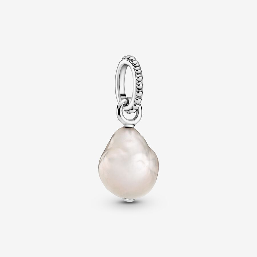 Treated Freshwater Cultured Baroque Pearl Pendant image number 0