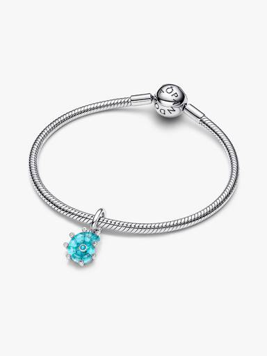 Blauwe Muranoglas Zeeslak Hangende Bedel