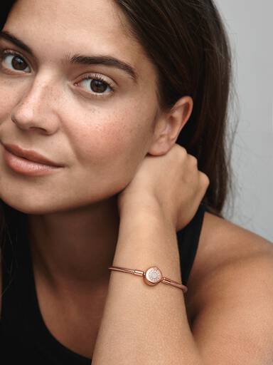 Pandora Moments Sprankelende Crown O Snake Chain Armband