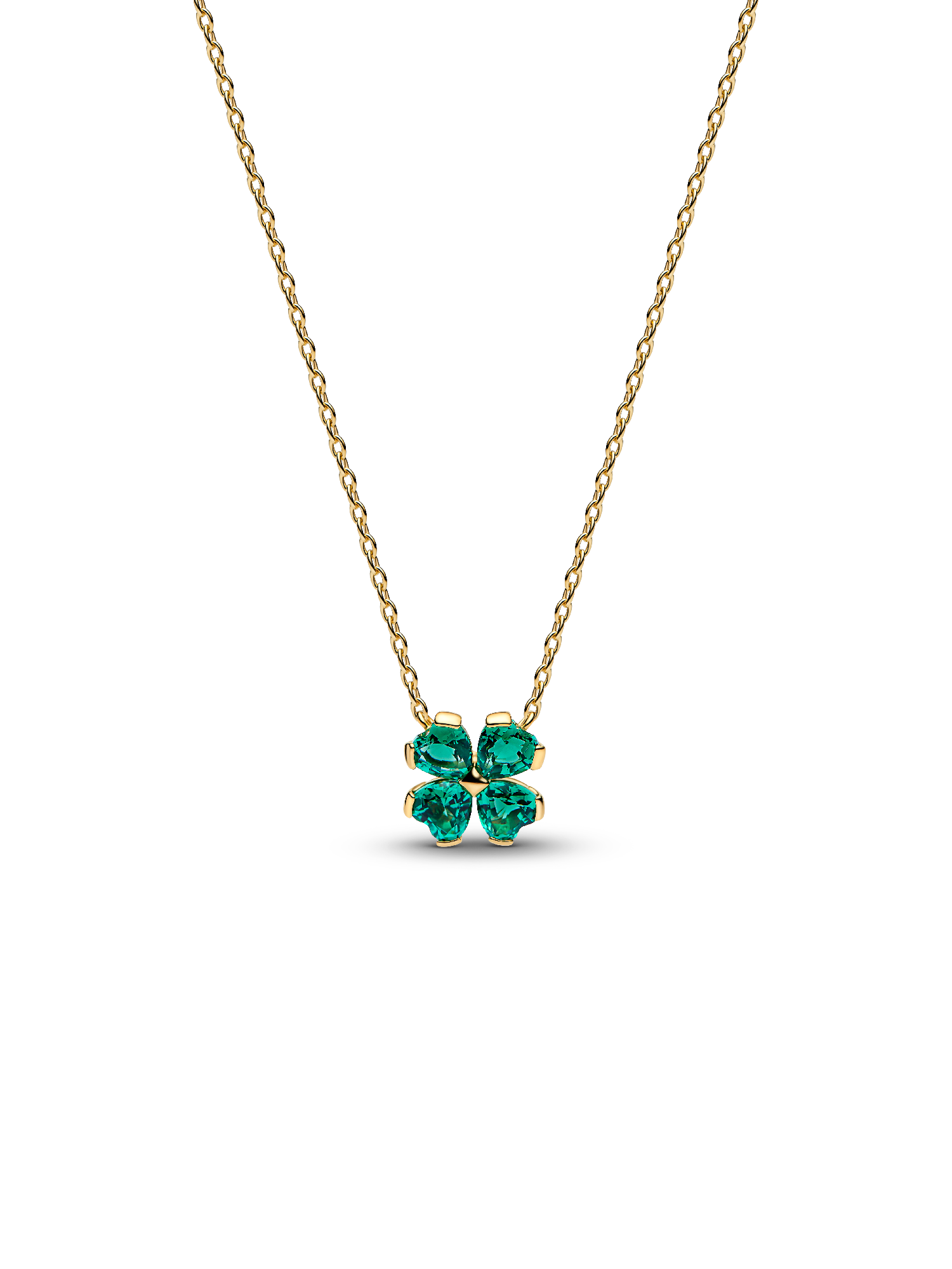 Ketting met Groen Klavertjevier Hanger