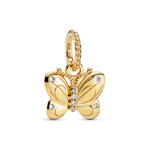 Butterfly Pandora Shine pendant with clear cubic zirconia