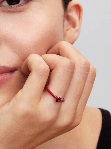 Rode Hart Chakra Ring