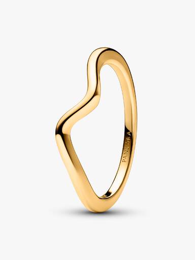 Gepolijste golvende ring