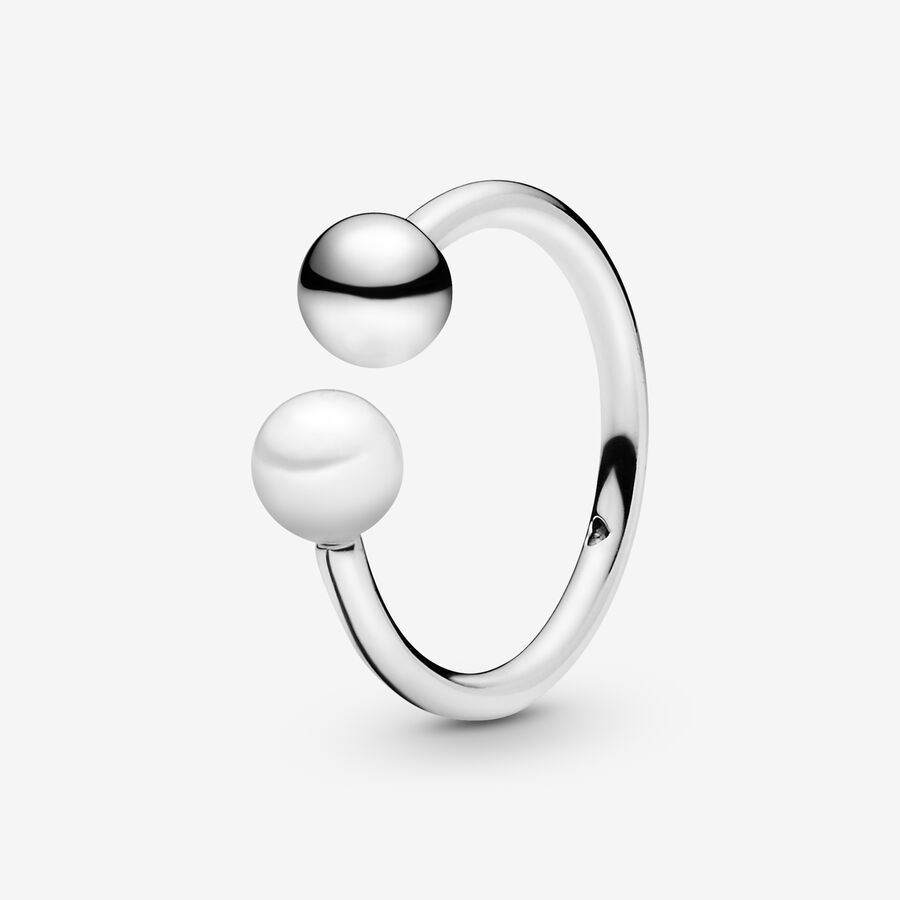 Bead en Freshwater Cultured Pearl Open Ring image number 0