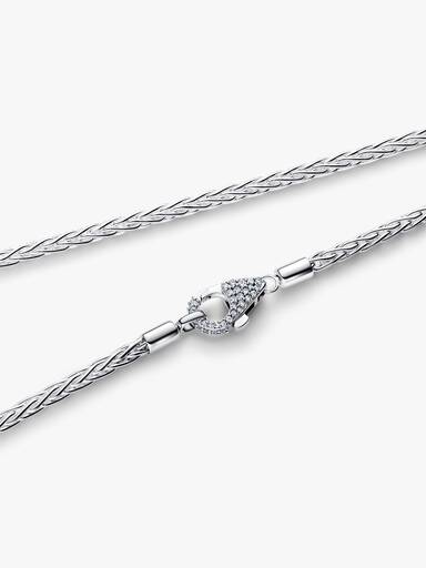 Pavé Sluiting Foxtail Halsketting met Bedel