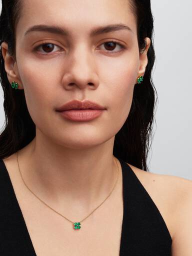 Ketting met Groen Klavertjevier Hanger