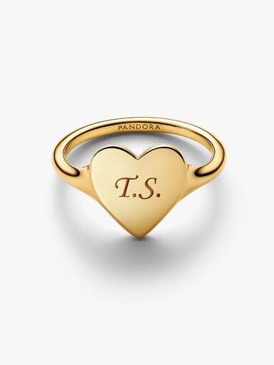 Ring graveerbaar hart