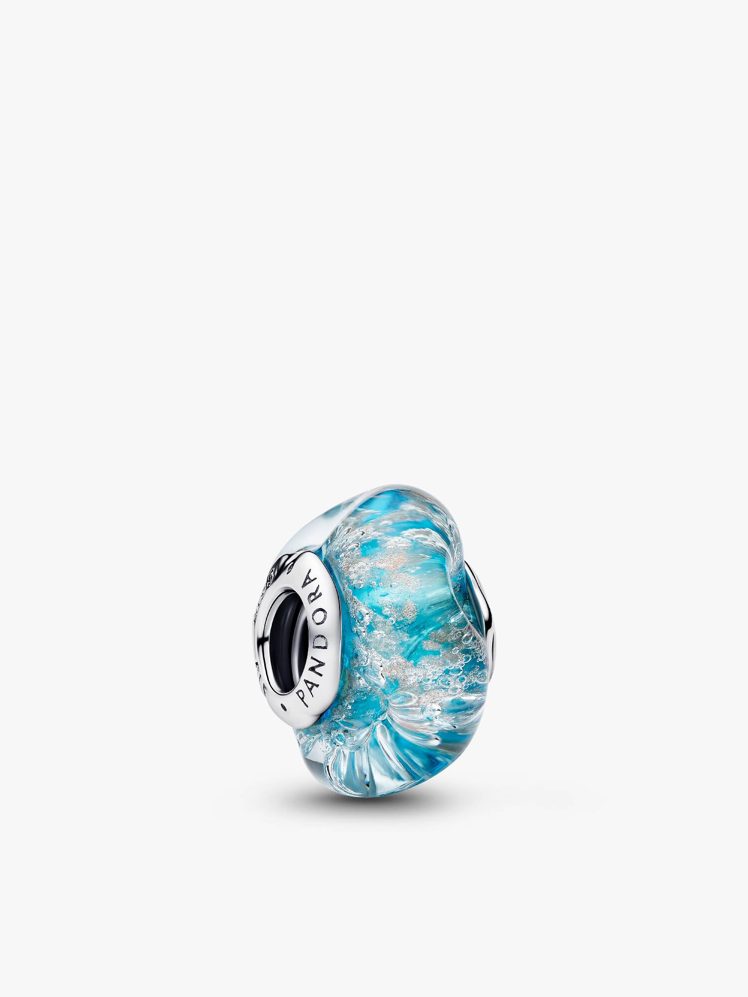 Turkoois Muranoglas & Glitter Bedel