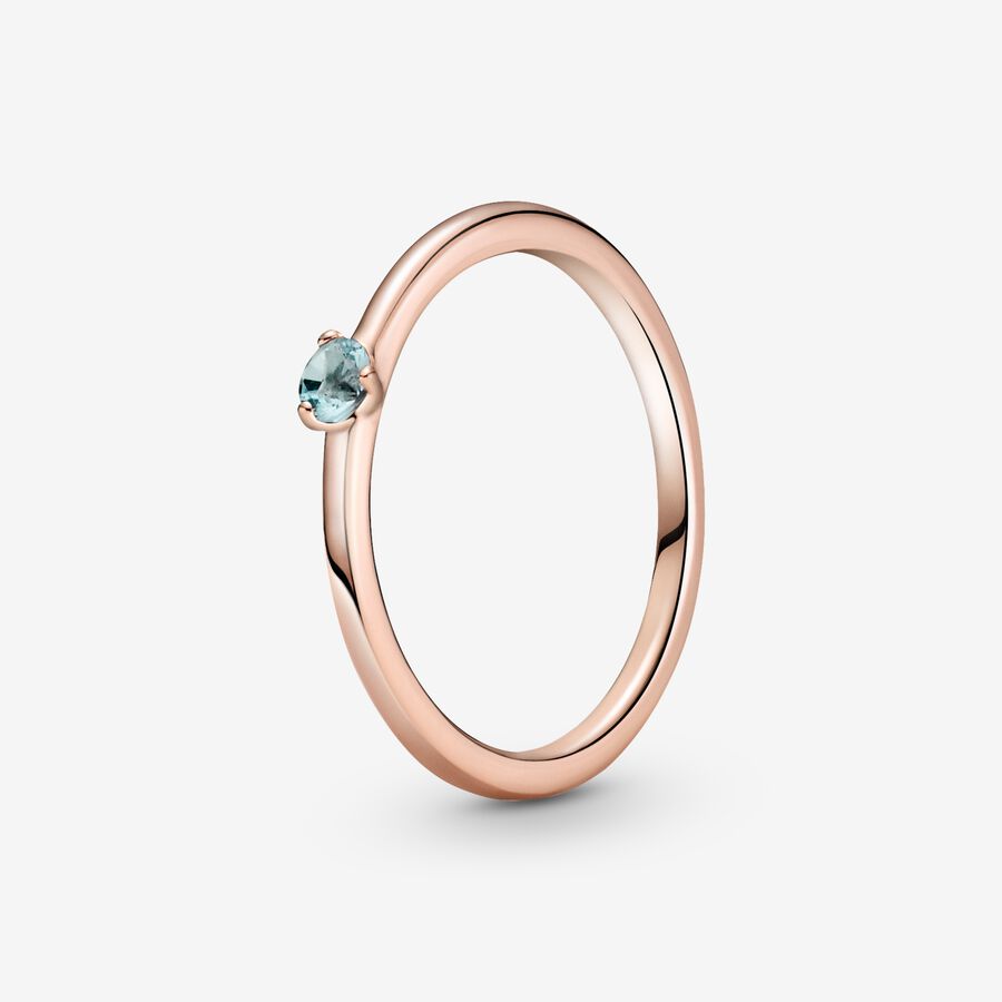 Light Blue Solitaire Ring image number 0