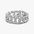 Ring met pavé en Cubaanse schakel Ring met pavé en Cubaanse schakel