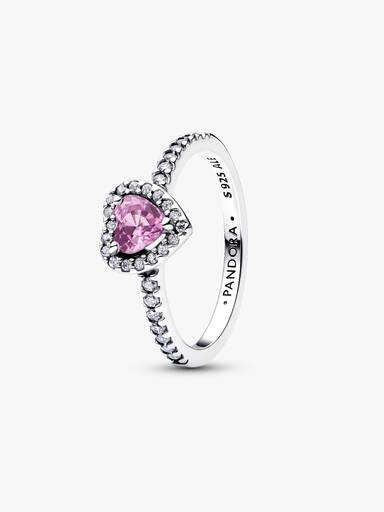 Verhoogd Lichtpaars Hart Ring