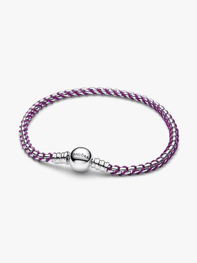 Paars Koord Doos Schakel Armband