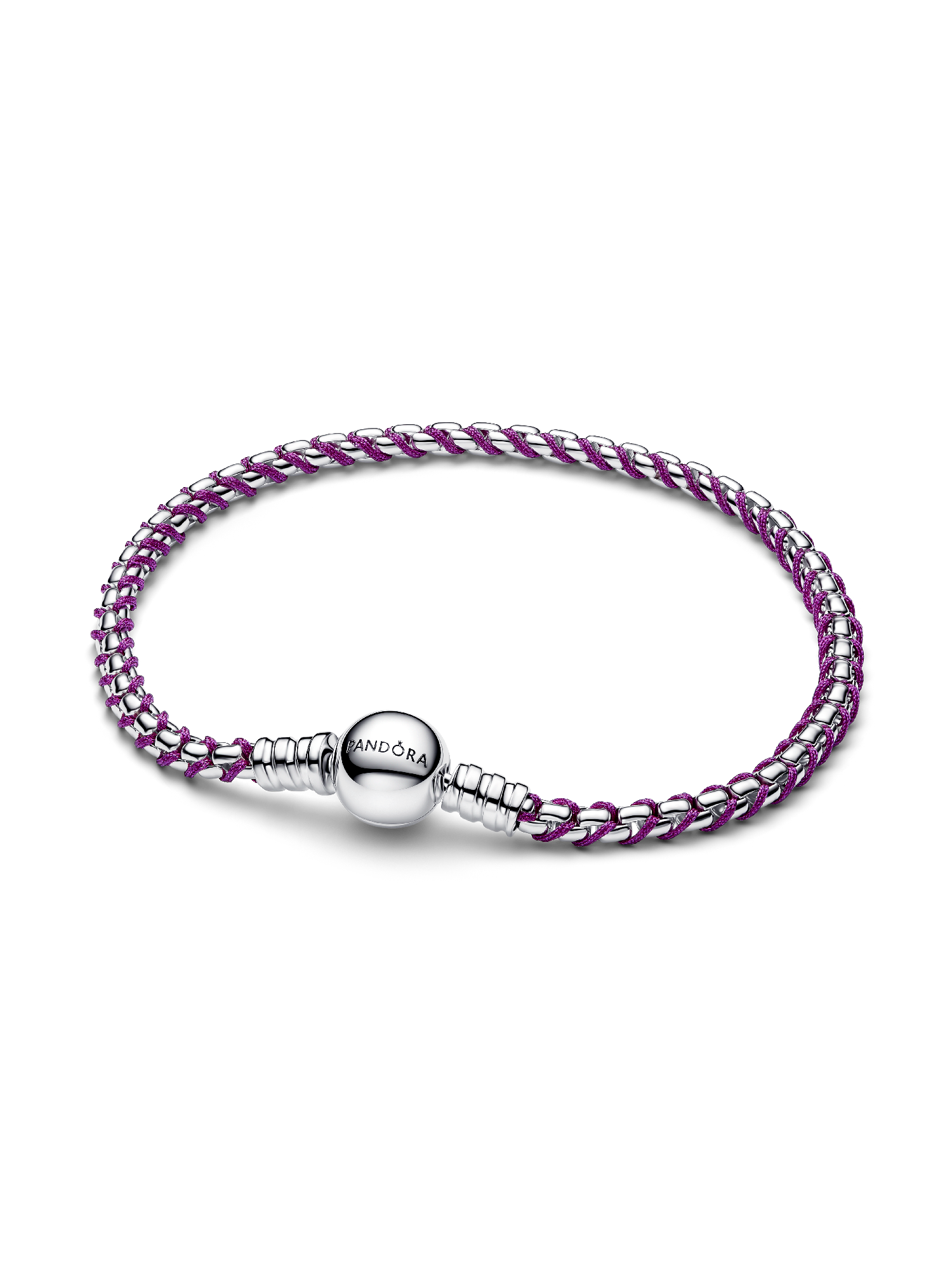 Paars Koord Doos Schakel Armband