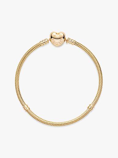 Pandora Moments Snake Chain Armband met Hartsluiting