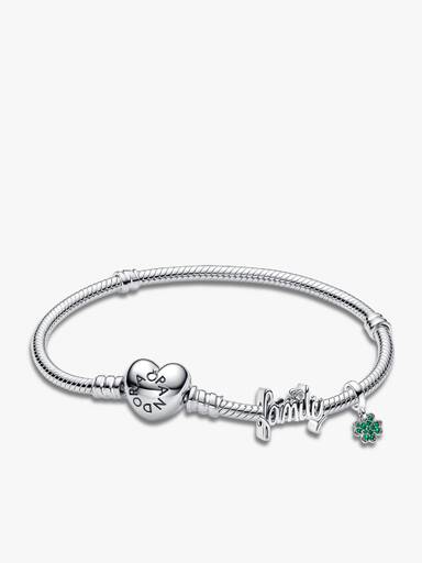 Sterling Zilveren Armbandenset met Gelukshanger