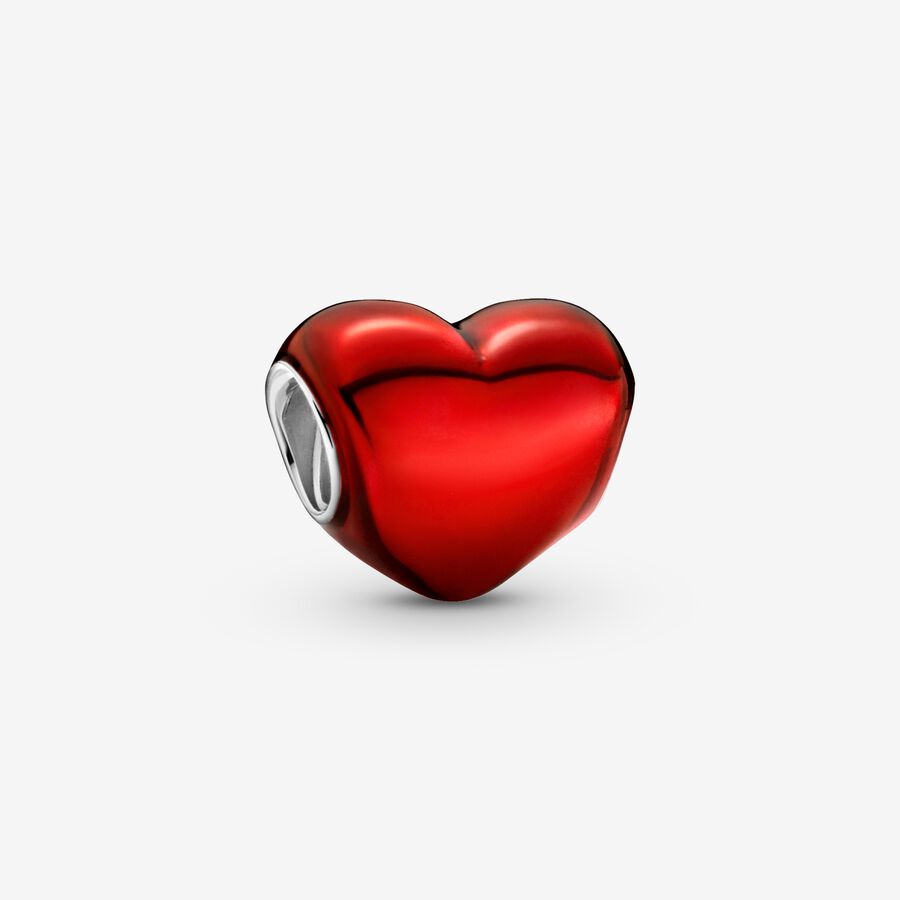 Metallic Red Heart Charm image number 0