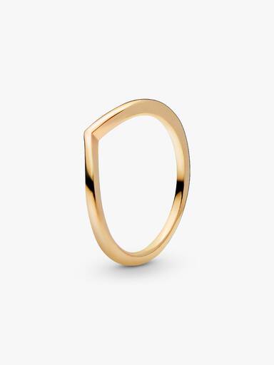 Gepolijste wishbone-ring