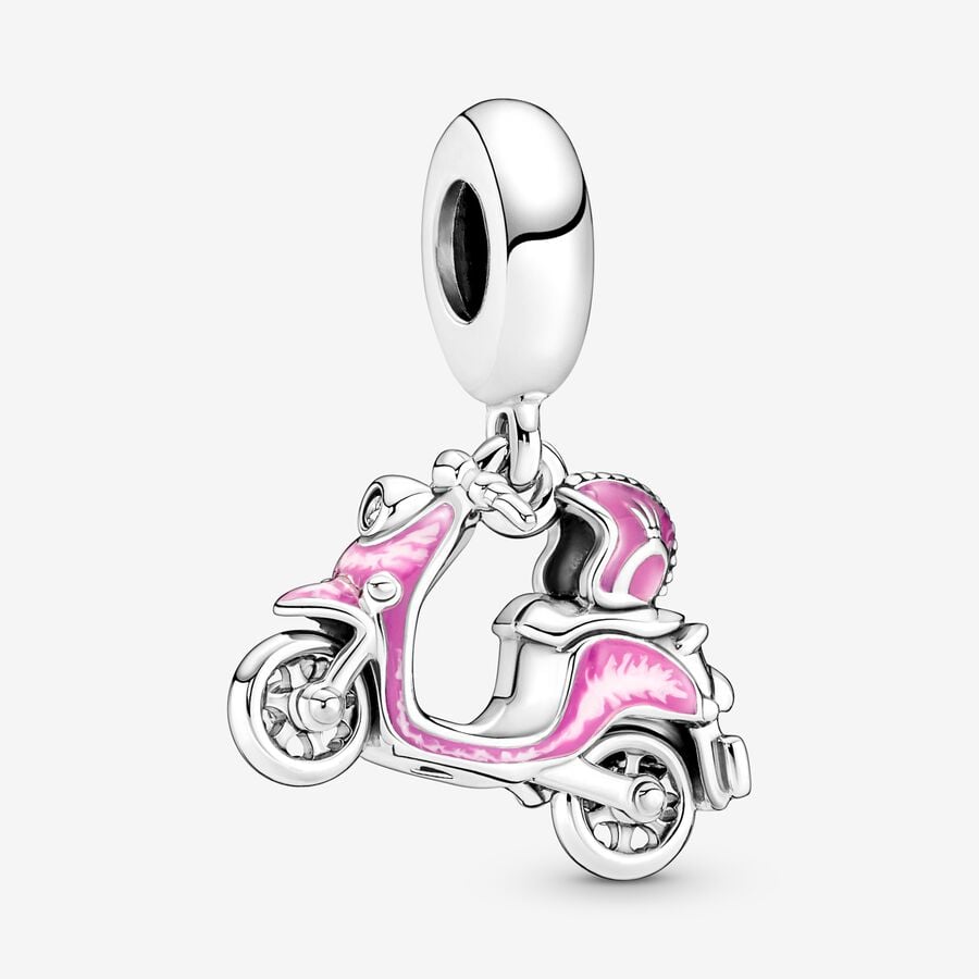 Pink Scooter Dangle Charm image number 0