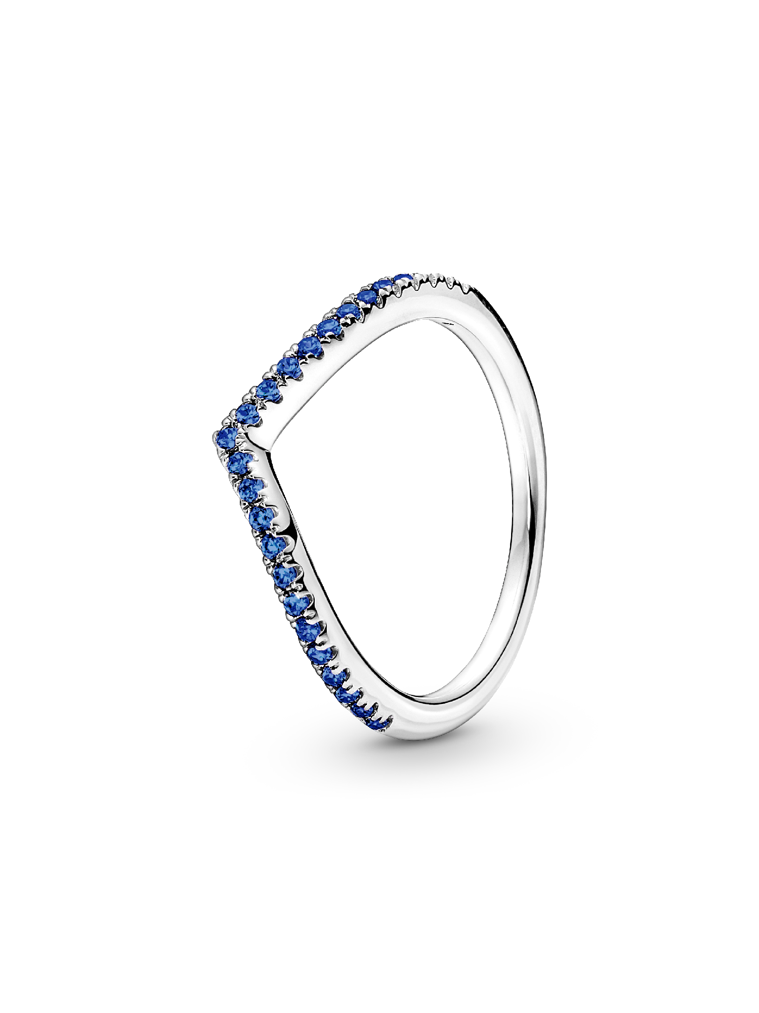 Pandora Timeless Sprankelend Blauwe Wishbone Ring