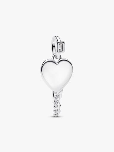 Graveerbare Hart Sleutelvormige Hanger