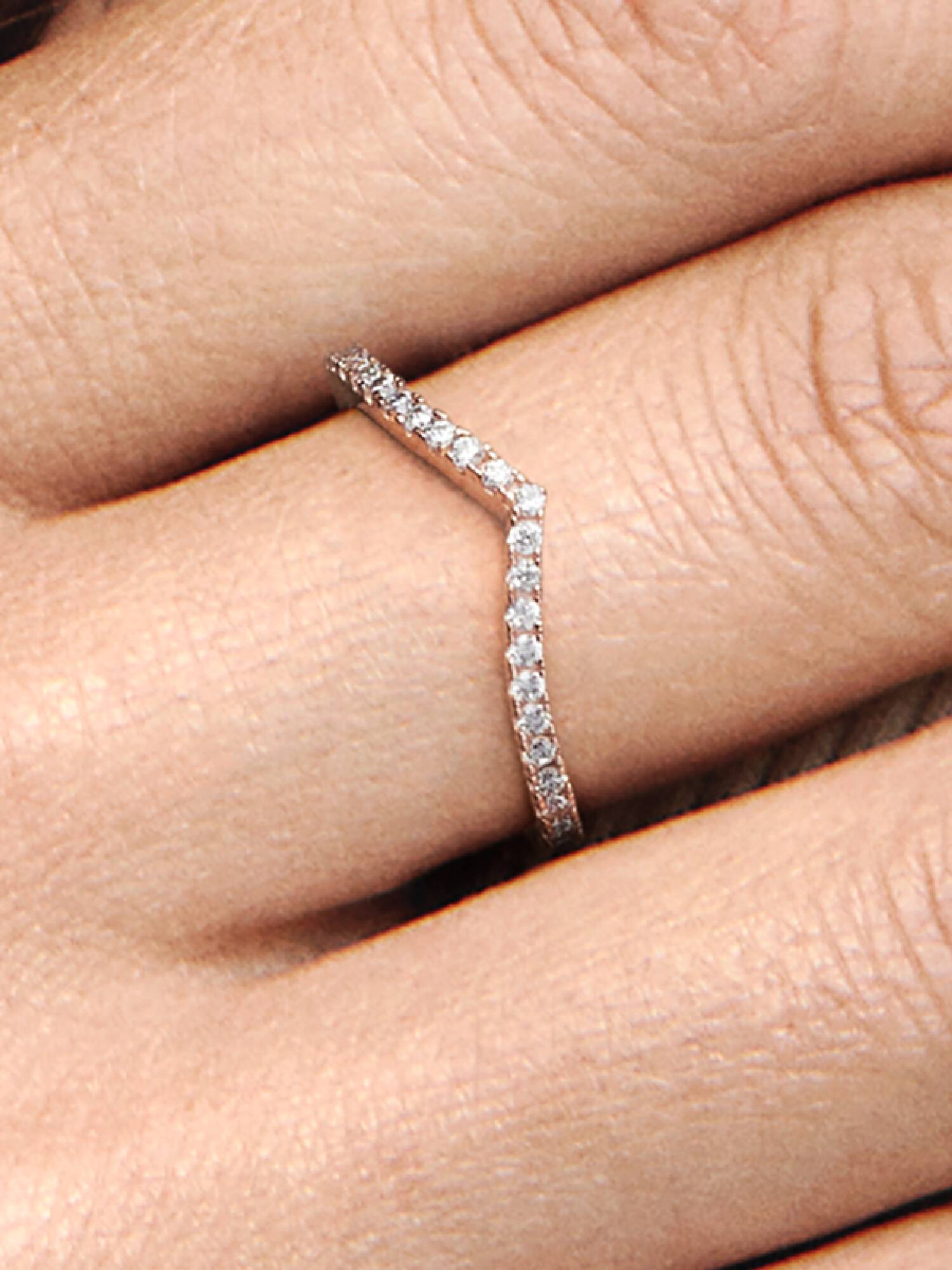 Sprankelende Wishbone Ring