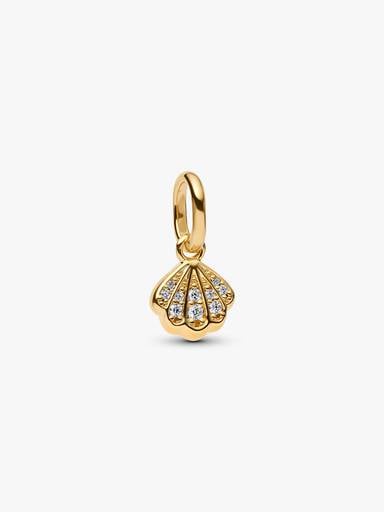 Sprankelende schelp mini hangende bedel