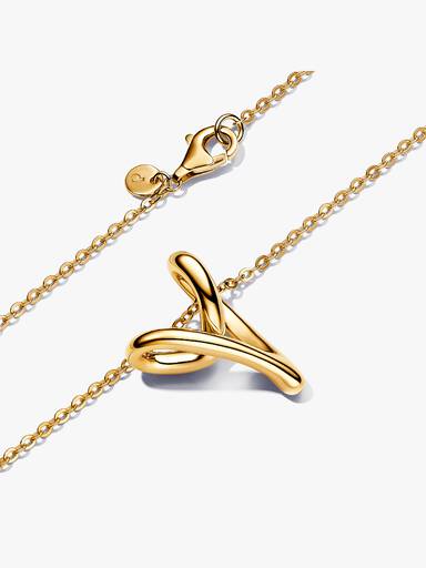Organisch Gevormde Ketting met Hartvormige Hanger