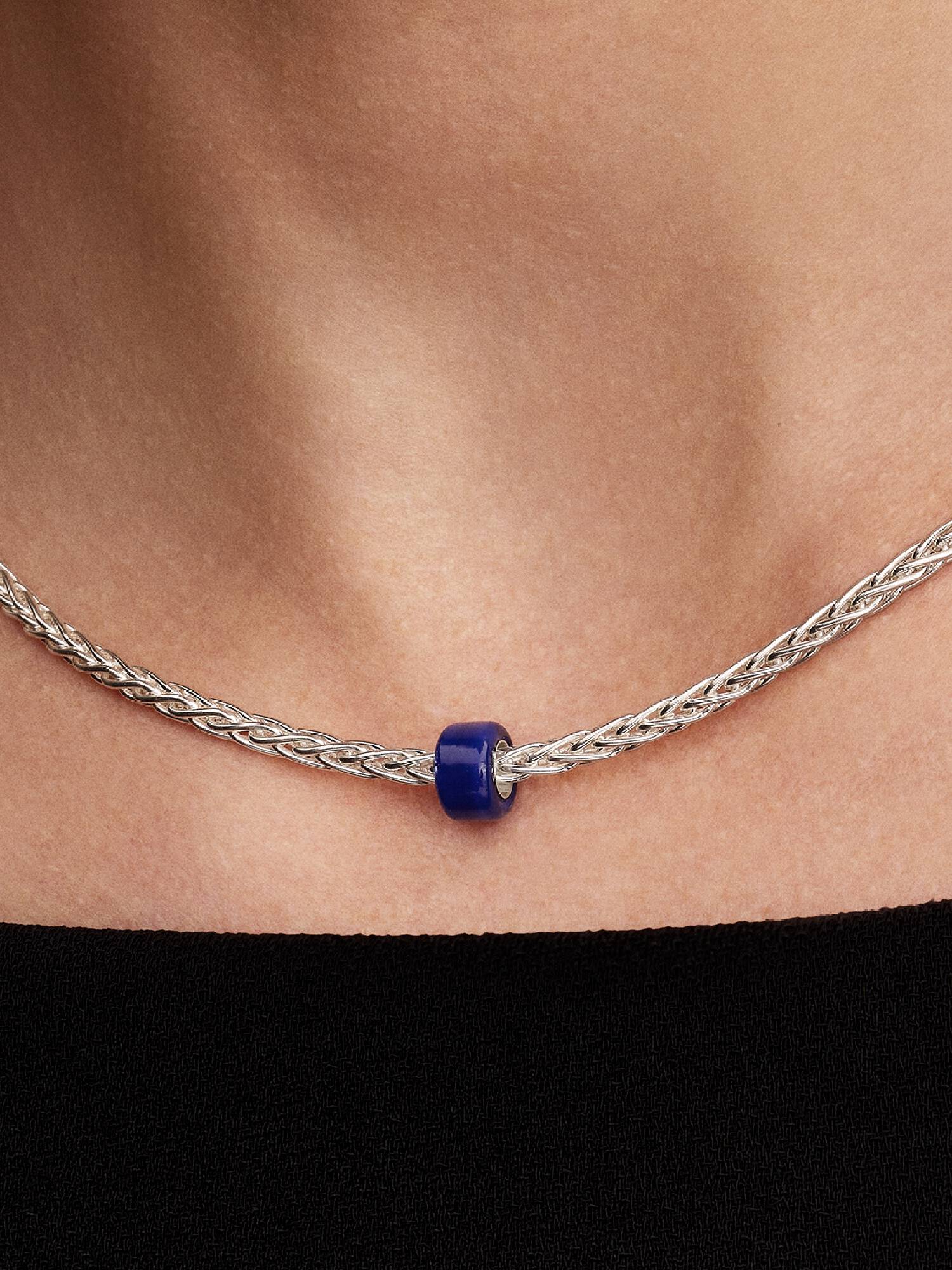 Blauw muranoglas minibedel